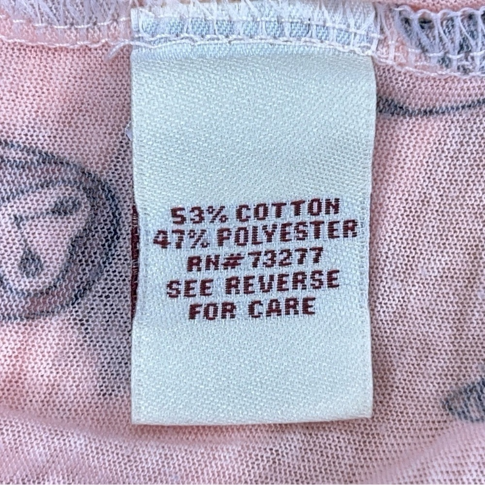 MEDIUM MUDD PASTEL PINK OWL TEE SHORT SLEEVE STRETCH - Picture 11 of 12